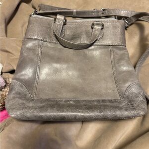 Frye Melissa Crossbody Gray Leather Women's Bag Used
